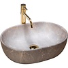 REA Lara Opzetwastafel - Waskom - 48.5 x 35 x 13.5 cm - Beige - Stonelook REA Lara Opzetwastafel - Waskom - 48.5 x 35 x 13.5 cm - Beige - Stonelook