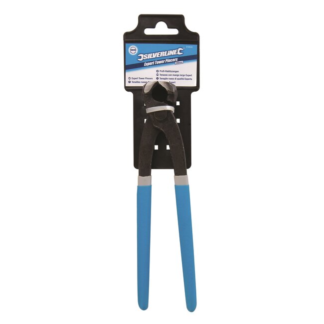 Silverline Nijptang - chroom-vanadiumstaal - geharde kaken, softgrip - 200 mm - staalkleurig - kaak 30 mm - voor spijkers trekken