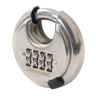 Silverline Roestvrijstalen hangslot - 4-cijferige combinatie - 70 mm - extra sterk en veilig Silverline Roestvrijstalen hangslot - 4-cijferige combinatie - 70 mm - extra sterk en veilig