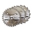 Silverline Cirkelzaagblad set - 165 mm - TCT tanden - Inclusief verloopringen - 3-delig