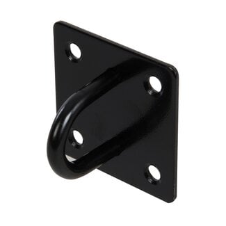 Fixman Kettingplaat - Oog - Zwart - Grondplaat 50 mm x 50 mm