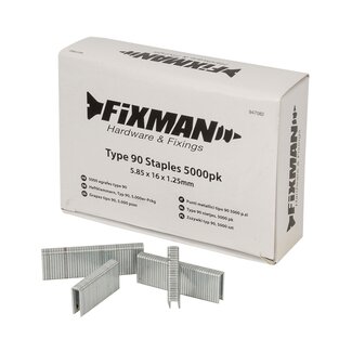 Fixman Type 90 Nietjes - Nieten - 16 mm - 5000 stuks