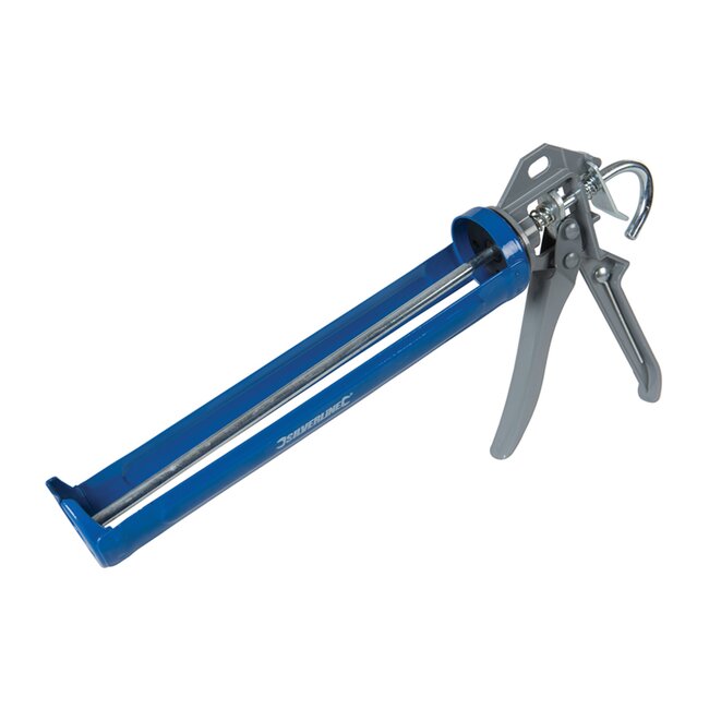 Silverline kitpistool - stalen skeletframe - draaibare kokerhouder - 400 ml - geverfd - afdichten en lijmen rond hoeken