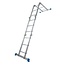 Silverline Multifunctionele ladder met antislip werkplatform - aluminium - 360 cm - 12 treden - zilvergrijs - voor het huishouden