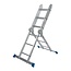 Silverline Multifunctionele ladder met antislip werkplatform - aluminium - 360 cm - 12 treden - zilvergrijs - voor het huishouden