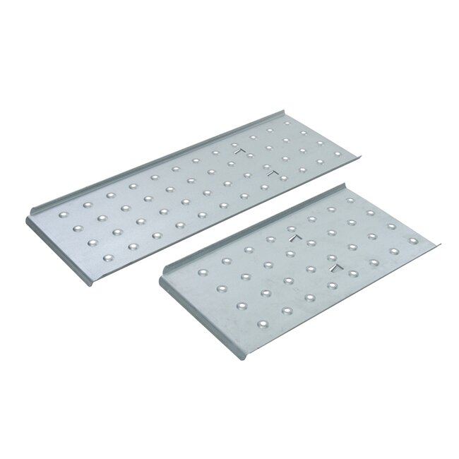 Silverline Multifunctionele ladder met antislip werkplatform - aluminium - 360 cm - 12 treden - zilvergrijs - voor het huishouden