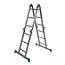Silverline Multifunctionele ladder met antislip werkplatform - aluminium - 360 cm - 12 treden - zilvergrijs - voor het huishouden