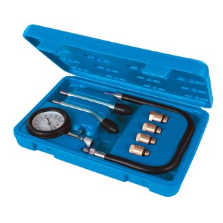 Silverline Compressietester Set voor Benzinemotoren - 0 t/m 300 PSI - in Opbergkoffer - 8 delig