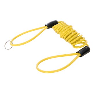 Silverline schijfremslot herinneringskabel - kunststof gecoat - diefstalwerend - 110 cm x 4 mm - felgeel - motorfiets en scooter Silverline schijfremslot herinneringskabel - kunststof gecoat - diefstalwerend - 110 cm x 4 mm - felgeel - motorfiets en scooter