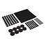 Fixman Complete set zelfklevende viltglijders - zwart - 125-delig - diverse maten