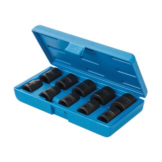 Silverline Zeskantige krachtdoppen set - 10 t/m 22 mm - 10-delig - gehard chroom vanadiumstaal