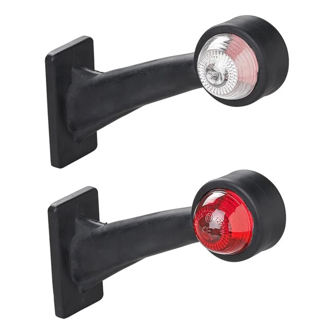 ProPlus Breedtelicht - Rood/Wit - Schuin ontwerp - 160 mm - 12 Volt