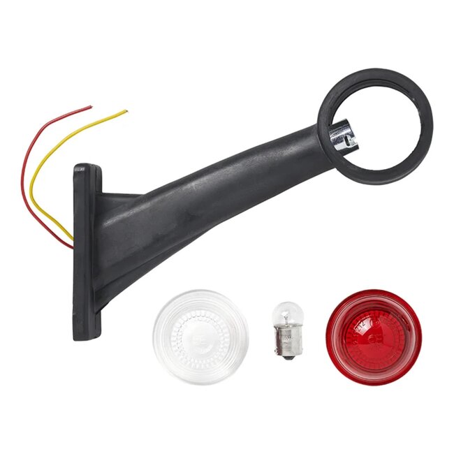 ProPlus Breedtelicht - Rood/Wit - Schuin ontwerp - 160 mm - 12 Volt