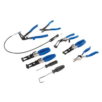 Silverline Slangklem Tangen Set - 9-delig - Ergonomische Handgrepen - 18-54 mm Silverline Slangklem Tangen Set - 9-delig - Ergonomische Handgrepen - 18-54 mm