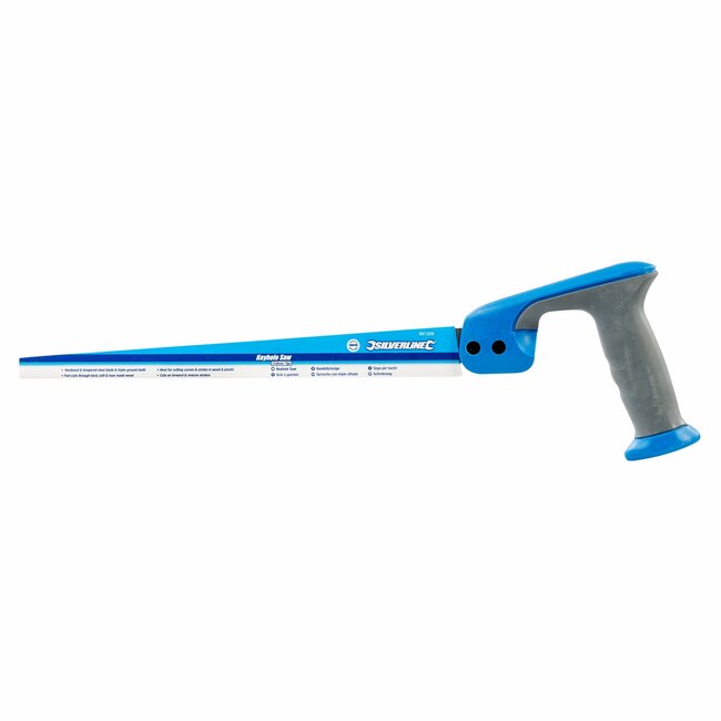 Silverline Schrobzaag - gehard staal - driezijdig geslepen tanden - 310 mm - zaagt in beide richtingen - hout en kunststof