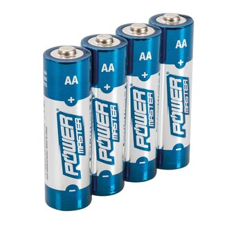 Powermaster AA batterijen - super alkaline - 1,5V - 4 stuks - milieuvriendelijk