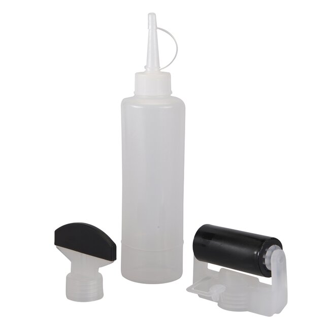 Silverline Lijmset voor houtbewerking - kunststoffles 250 ml - 60 mm brede rol, 40 mm deuvelmondstuk - zwart - nauwkeurig lijmen