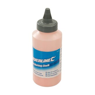 Silverline slaglijnpoeder microfijn - kunststof knijpfles - 250 gram - rood - scherpe lijnmarkering voor metselwerk en bestrating