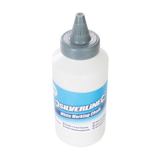 Silverline Micro fijn slaglijnpoeder - 250 gram - wit - luchtdicht knijpflesje
