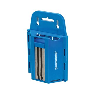 Silverline Trapezium reservemesjes - gehard staal - 0,6 mm - zilver - 100 stuks - voor nauwkeurig snijden van papier en tapijt