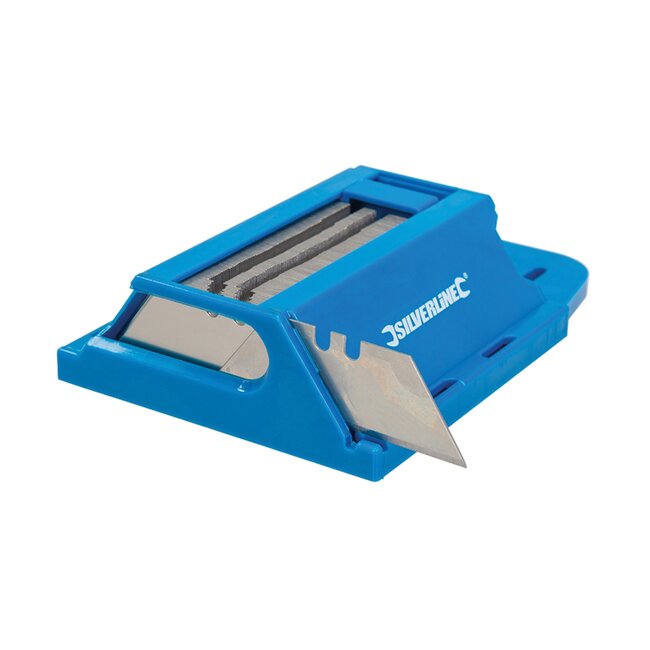 Silverline Trapezium reservemesjes - gehard staal - 0,6 mm - zilver - 100 stuks - voor nauwkeurig snijden van papier en tapijt