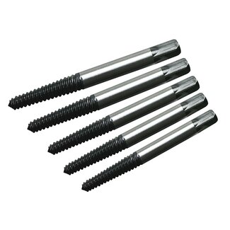 Silverline Schroef- en boutuitdraaierset - koolstofstaal - voor beschadigde bouten en schroeven - 3 t/m 18 mm - 5-delig