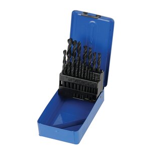 Silverline HSS-R boor set - 19-delig - Ø 1-10 mm - met metalen opbergdoosje