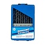 Silverline borenset - hss-r staal - spiraalboren met metalen kist - 2-8 mm - zwart - 13-delig - voor metaal, kunststof en hout