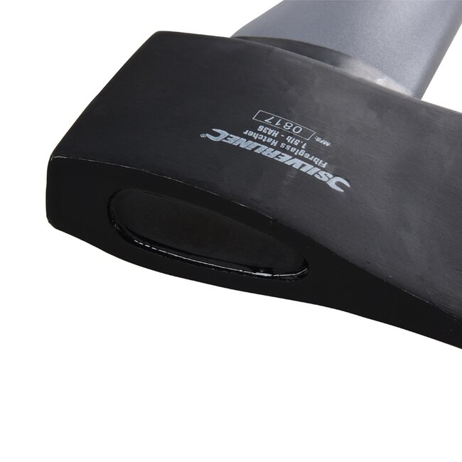 Silverline Handbijl - glasvezelschacht, geharde stalen kop - schokdempend - 700 gram - zwart - houtkloven, met beschermhoes