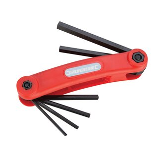 Silverline Zeskantsleutelset - Chroom Vanadium - 7-delig - 2.5 t/m 10 mm - Zwarte Oxide Afwerking