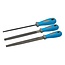 Silverline Vijlenset - plat, rond en halfrond - soft-grip handvaten - 250 mm - 3-delig
