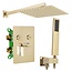 REA Thermostatische inbouw regendouche - 30 cm - glans goud - luxe spa-ervaring