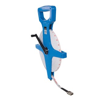 Silverline Landmeter meetlint met open spoel - kunststof - water- en krasbestendig - 100 m x 13 mm - bouw en landmeten