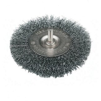 Silverline staalborstelwiel - staaldraad - ontroesten en ontbramen - diameter 7,5 cm - staalgrijs - boormachine, 6 mm schacht
