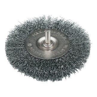 Silverline staalborstelwiel - staaldraad 0,3 mm - ontroesten en ontbramen - diameter 100 mm - staalgrijs - voor boormachines
