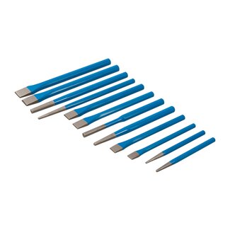 Silverline Priem- en beitelset - 12-delig - Gehard staal - Lengtes 150-254 mm
