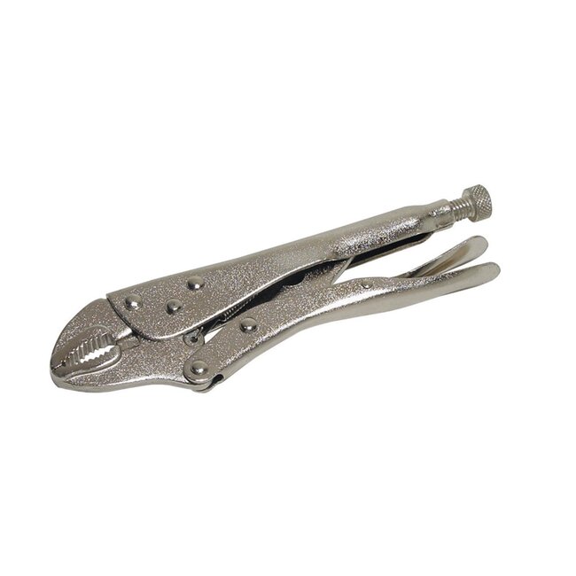 Silverline Gebogen griptang - zelfvergrendelend - 220 mm - vernikkeld staal