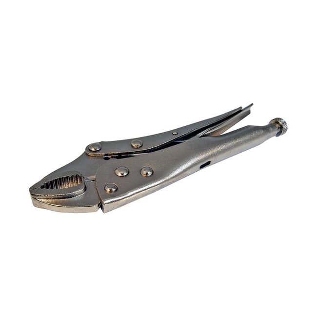 Silverline Gebogen griptang - zelfvergrendelend - 180 mm - vernikkeld staal