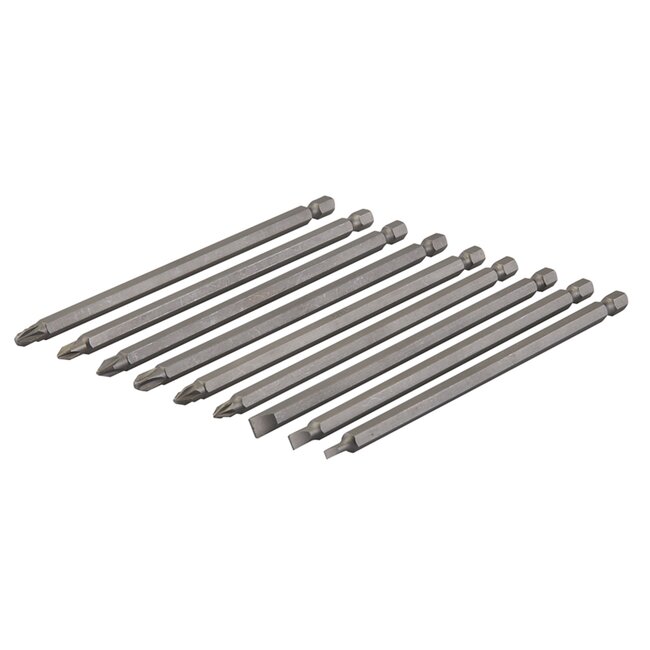 Silverline Extra Lange Schroevendraaier Bit Set 150 mm - 9 delig