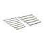Silverline Steekringsleutelset - 12-delig - 15 graden kop - chroom vanadium staal - 8-19 mm - met opbergrek