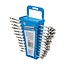 Silverline Steekringsleutelset - 12-delig - 15 graden kop - chroom vanadium staal - 8-19 mm - met opbergrek