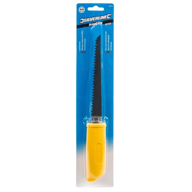 Silverline Schrobzaag - gehard staal - gepunt uiteinde en extra scherpe tanden - 160 mm - blauw - voor gipsplaat