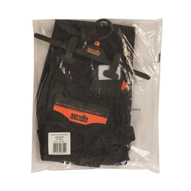 Scruffs Werkbroek - keperstof (polyester/katoen) 250 g/m2 - schuurbestendige kniezakken - maat 54 - zwart - voor kluswerk