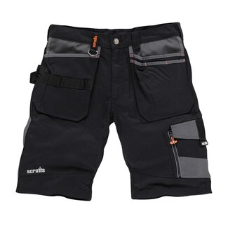 Scruffs Duurzame werkshort - canvasversteviging - multifunctionele zakken - zwart - maat 56