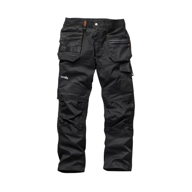 Scruffs Trade Flex Werkbroek - Kleur Zwart - Maat UK - 32S / EU - 48S