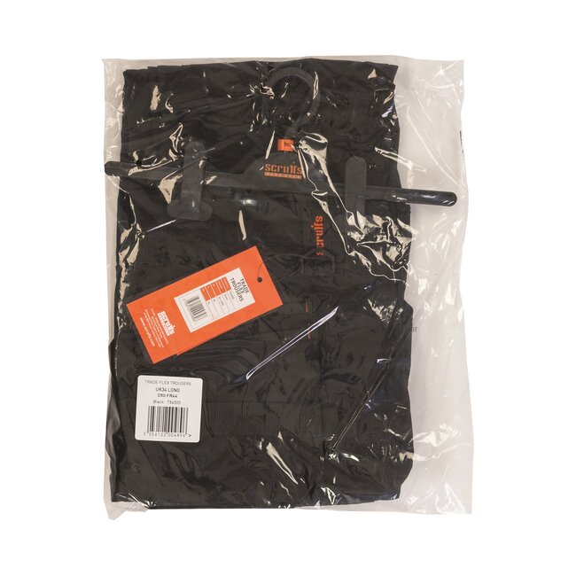 Scruffs Werkbroek - Slim-fit - Stretch-keperkatoen - Zwart - Maat 50L