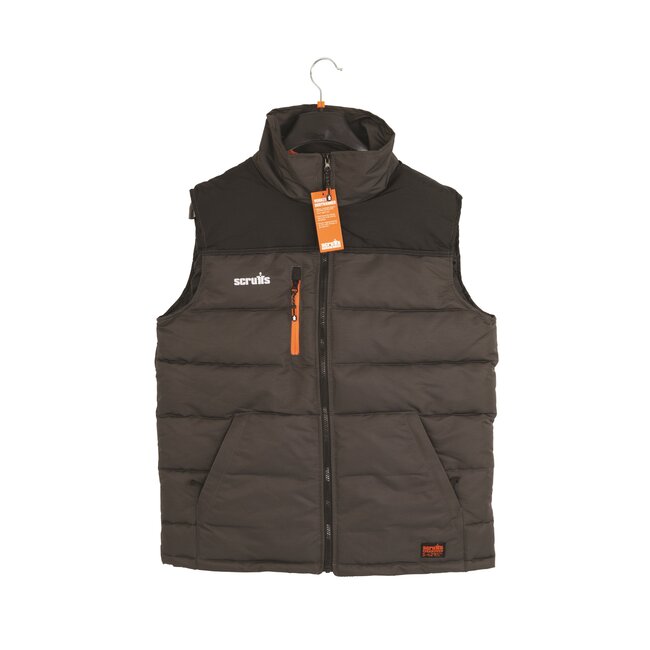 Scruffs Bodywarmer - Donker Grijs - XL - Waterafstotend - Gevoerde PU-coating - Extra Opslag