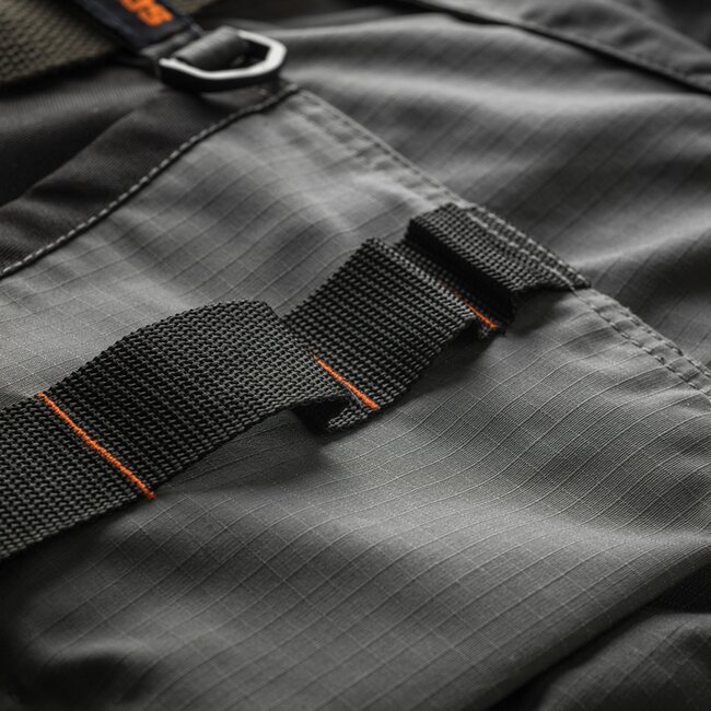 Scruffs Flexibele werkshorts - grafiet - slimfit - stretch-panelen - maat 30W