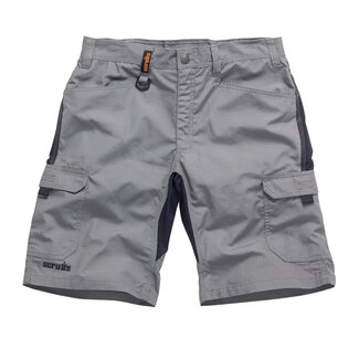 Scruffs Werkshorts - Flexibel slimfit - Ripstop weefsel - Grafiet - Maat 34W