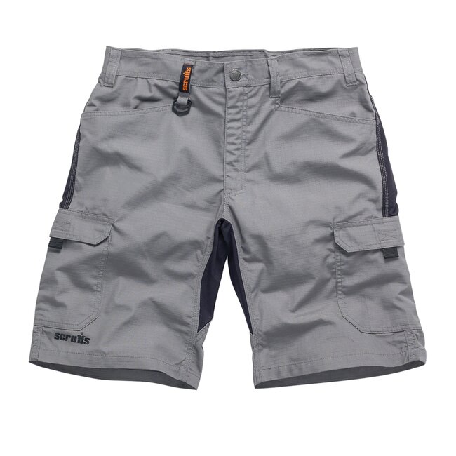 Scruffs Werkshorts - Flexibel slimfit - Ripstop weefsel - Grafiet - Maat 34W